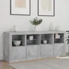 vidaXL Sideboard mit LED-Leuchten Betongrau 163x37x67 cm Produktbild-Vorschau 3