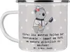 Mr. & Mrs. Panda Emaille Becher Koch Helden - Grau Pastell Produktbild-Vorschau 1