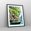 Gerahmtes Poster - Schwarzer Rahmen - Boot Klippen Natur Produktbild-Vorschau 8