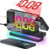 Projektionswecker, 7,4 Zoll digitale Spiegeluhr mit 180° Produktbild-Vorschau 1