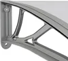 vidaXL Stříška na dveře šedá 150x100 cm Polykarbonát Náhled obrázku produktu 6