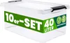 DEUBA® 10x Aufbewahrungsbox mit Deckel 40L Box Kunststoff Produktbild-Vorschau 1