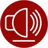 A red circular icon with a white outline of a speaker and sound waves. Anteprima dell’immagine prodotto