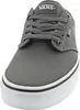 A close-up, front-facing view of a gray Vans canvas trainer shoe. Produktbild-Vorschau