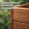 IvoQ Jardinière en Bois pour Extérieur - Carré 60x60x45 cm Voir les images du produit 3