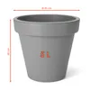 Pflanzkübel - RUND - XS - Ø 25 cm - Farbe: hellgrau Produktbild-Vorschau 2