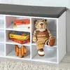 KESPER Schuhschrank weiß mit Sitzkissen grau, 9230713 Produktbild-Vorschau 5