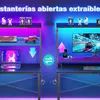 Gaming Schreibtisch L-Form 110x80 cm LED Steckdose Produktbild-Vorschau 5