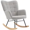 HOMCOM schommelstoel, ergonomisch ontwerp, houten poten, Productafbeelding-voorbeeld 1