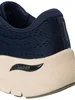 Close-up of the heel and sole of a navy blue sneaker. Produktbild-Vorschau