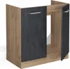 Spülenunterschrank Vicco R-Line Schwarz Beton 80 cm ohne Produktbild-Vorschau 4