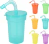 Gobelets Couvercle Paille Assortis Réutilisables, Colorés, Voir les images du produit 1
