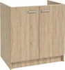 A standalone cabinet with two doors and silver handles, shown from the front. Produktbild-Vorschau