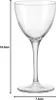 A clear studio shot of a single cocktail glass with dimensions indicated. Produktbild-Vorschau