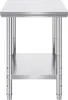 Stół roboczy ze stali nierdzewnej 760 x 600 x 70 mm Do Podgląd zdjęcia produktu 11