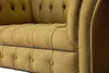 Chesterfield Sessel Design Polster Sofa Couch Braun Textil Produktbild-Vorschau 4