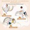 Children interacting with a multi-functional climbing toy in different configurations. Voir les images du produit