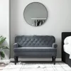 vidaXL Lavica s operadlom tmavosivá 119,5x64,5x75 cm Náhľad obrázku produktu 3