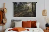 MuchoWow® Wandteppich Wandbehang Wald - Sonne - Nebel Produktbild-Vorschau 4