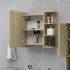 vidaXL Koupelnová zrcadlová skříňka Sonoma dub 62,5x20,5x64 Náhled obrázku produktu 3