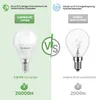 Comparison between a Lumiled LED lamp and a traditional incandescent bulb, highlighting energy savings and lifespan. Produktbild-Vorschau