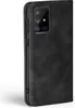 A black flip cover phone case is shown from the side. Produktbild-Vorschau