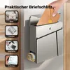 Cassetta postale di design Wiltec V23 in acciaio inox 370 x Anteprima dell’immagine prodotto 11