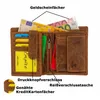 RFID Büffel Echt Leder Geldbörse Portemonnaie mit geprägtem Produktbild-Vorschau 2