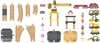 LUPILU Holz Eisenbahnset Baustelle Kinder Spiel59 tlg. Produktbild-Vorschau 6