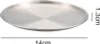 A silver plate on a white background with dimensions indicated. Produktbild-Vorschau