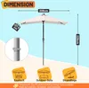 TolleTour Sonnenschirme Balkonschirm 210 x 140 cm Produktbild-Vorschau 2