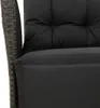 vidaXL Zahradní židle s nastavitelnou podnožkou Black Poly Náhled obrázku produktu 8