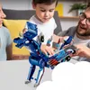 Magnetyczna zabawka auto dinozaur niebieski 2 w 1 Podgląd zdjęcia produktu 3