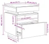vidaXL Comodini con luci a LED, set da 2 pezzi, grigio Anteprima dell’immagine prodotto 8