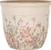 Clayre & Eef Blumentopf Ø 18x17 cm Beige Keramik Blumen Produktbild-Vorschau 1