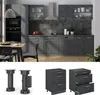 Küchenunterschrank Vicco R-Line Schwarz Beton 60 cm ohne Produktbild-Vorschau 3