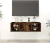 vidaXL Nástěnná police Smoked Oak 102x30x29 cm výrobek ze Náhled obrázku produktu 2