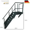 Podesttreppe Wangen- Stahltreppe 8 Stufen Höhe 152 cm Produktbild-Vorschau 1
