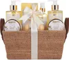 A gift basket filled with cosmetic products. Produktbild-Vorschau