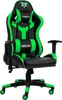 A black and green gaming chair is shown against a white background. Produktbild-Vorschau