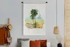 MuchoWow® Wandteppich Wandbehang Strand - Palme - Boot - Produktbild-Vorschau 4