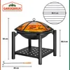 Deuba Braciere Rotondo Ø 55cm Attizzatoio Parascintille Anteprima dell’immagine prodotto 5