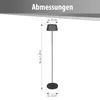 LED Solar Stehleuchte Stehlampe dimmbar Dämmerungssensor Produktbild-Vorschau 2