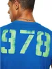 Blaues Kurzarm Herren T-Shirt mit Rundhals und Logo-Druck Produktbild-Vorschau 7