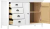 vidaXL Sideboard Hill Blanc 130x40x80 cm Pin massif Voir les images du produit 2