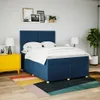 Boxspringbett mit Matratze Blau 140x190 cm Stoff Produktbild-Vorschau 5