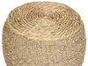BELIANI Pouf Naturfarben Seegras und Wasserhyazinthe Rund ⌀ Produktbild-Vorschau 4