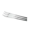 Three silver knives are arranged diagonally on a white background. Produktbild-Vorschau