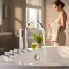 5 Loch Handbrause Badewannen Armatur Set eckig Produktbild-Vorschau 4