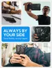 Collage of images showing a phone case with a ring holder in various settings and angles. Produktbild-Vorschau